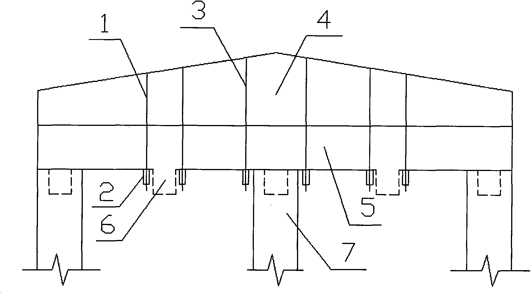 Wood structure cutting column reinforcing construction method