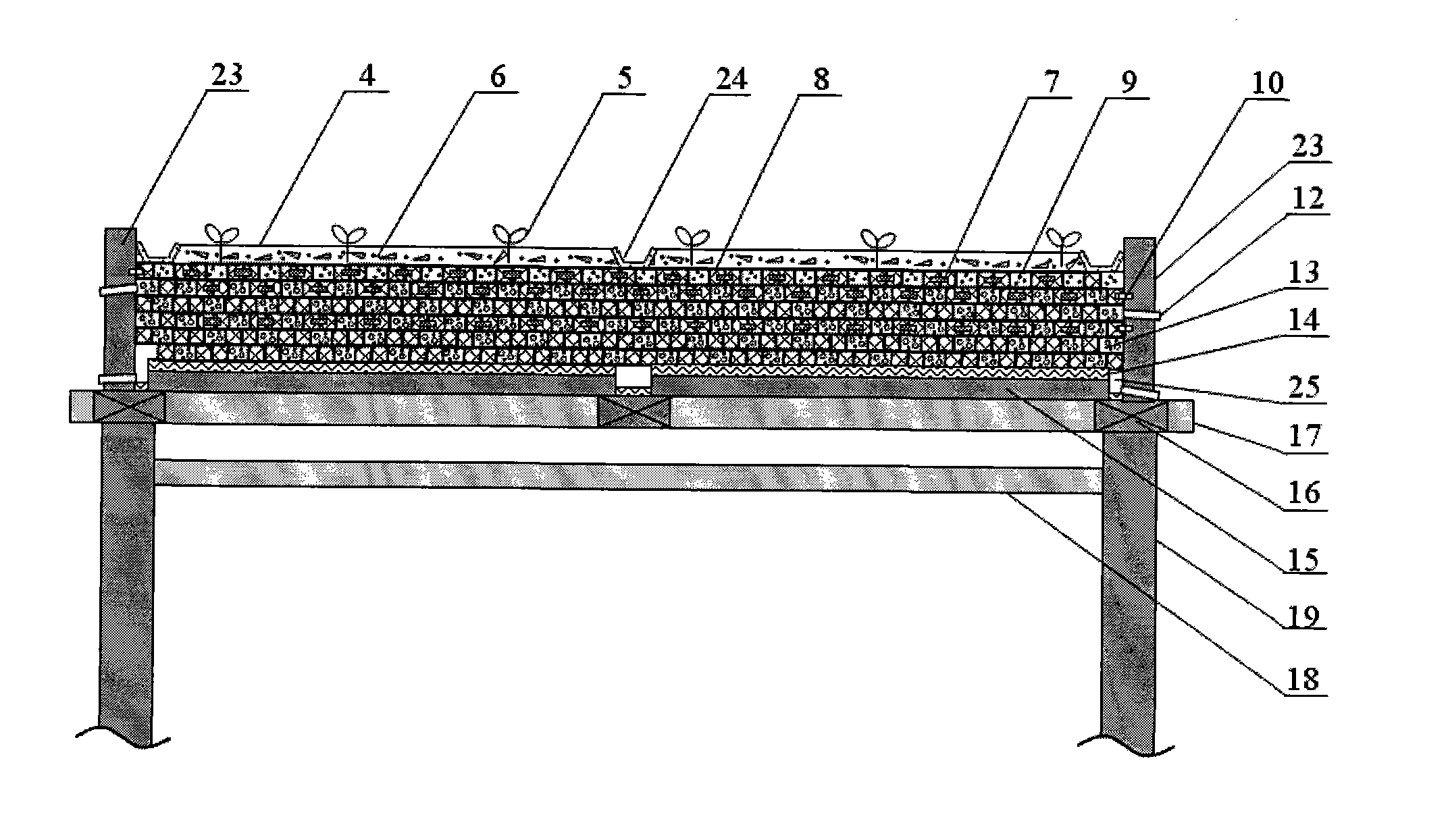 Method for manufacturing cushion pad layer of rock protective shed by utilizing waste tyres
