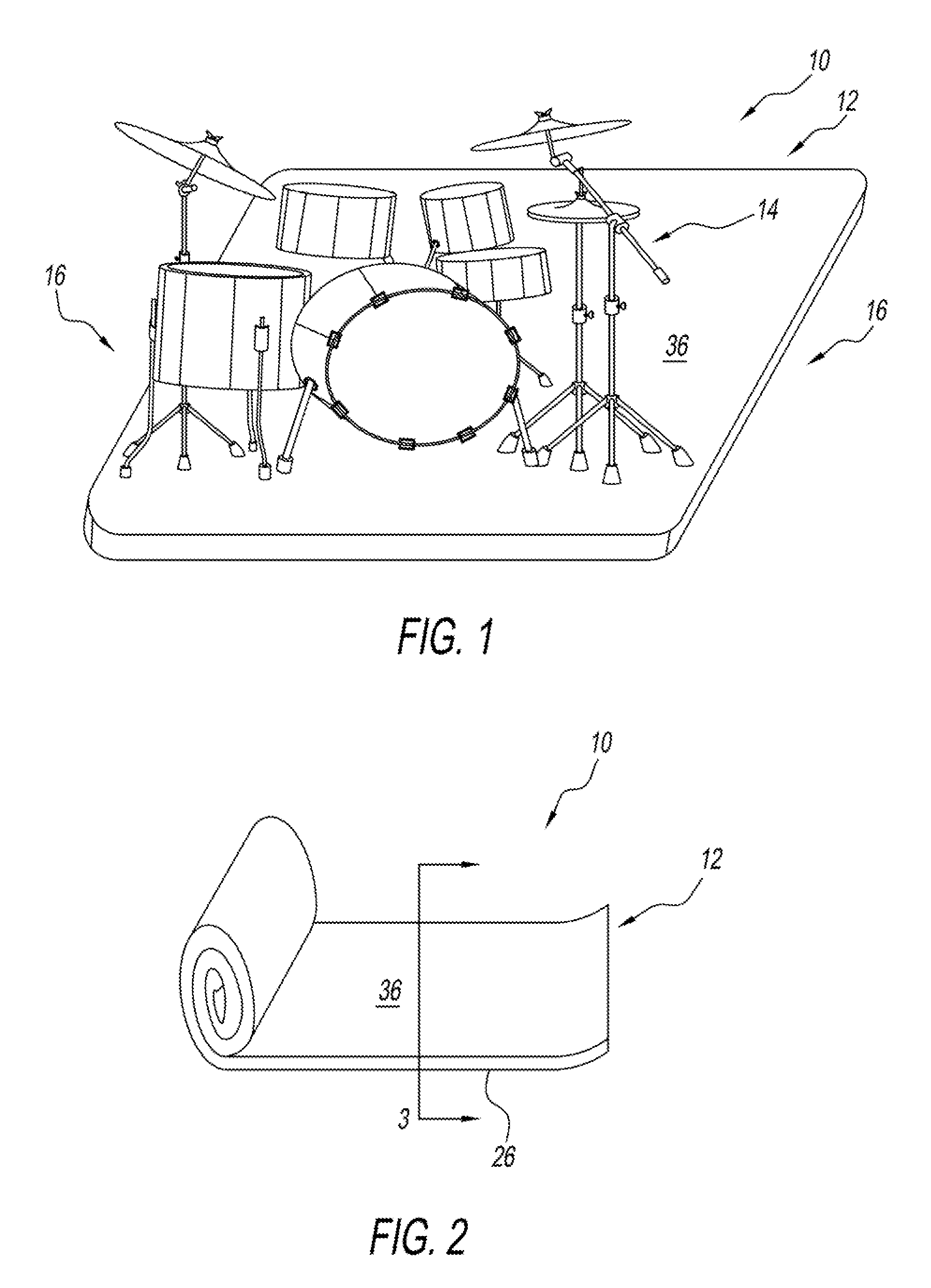 Isolation and barrier type sound treatment devices