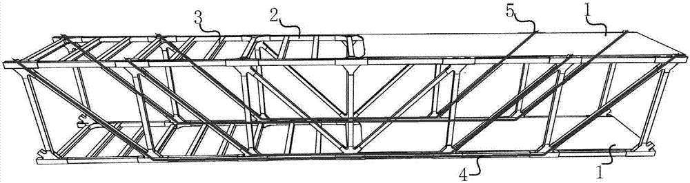 Prestress aluminum-concrete combined truss beam and construction method thereof