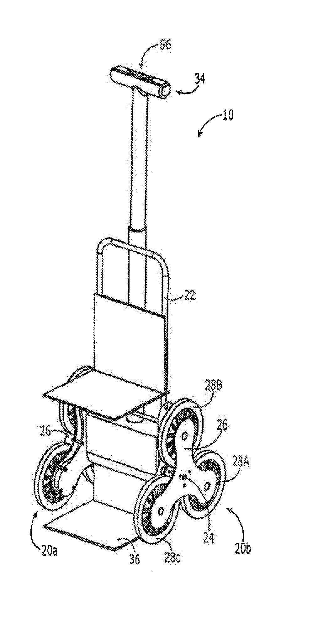 Stair climbing wheeled vehicle, and system and method of making and using same