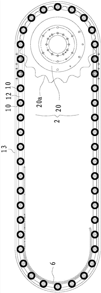 Belt conveying type moving sidewalk