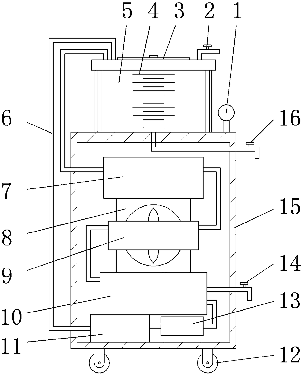 Split type liquid compressor