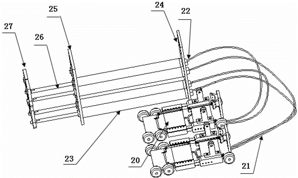 Rehabilitation air cushion shoe simulating walking power mode