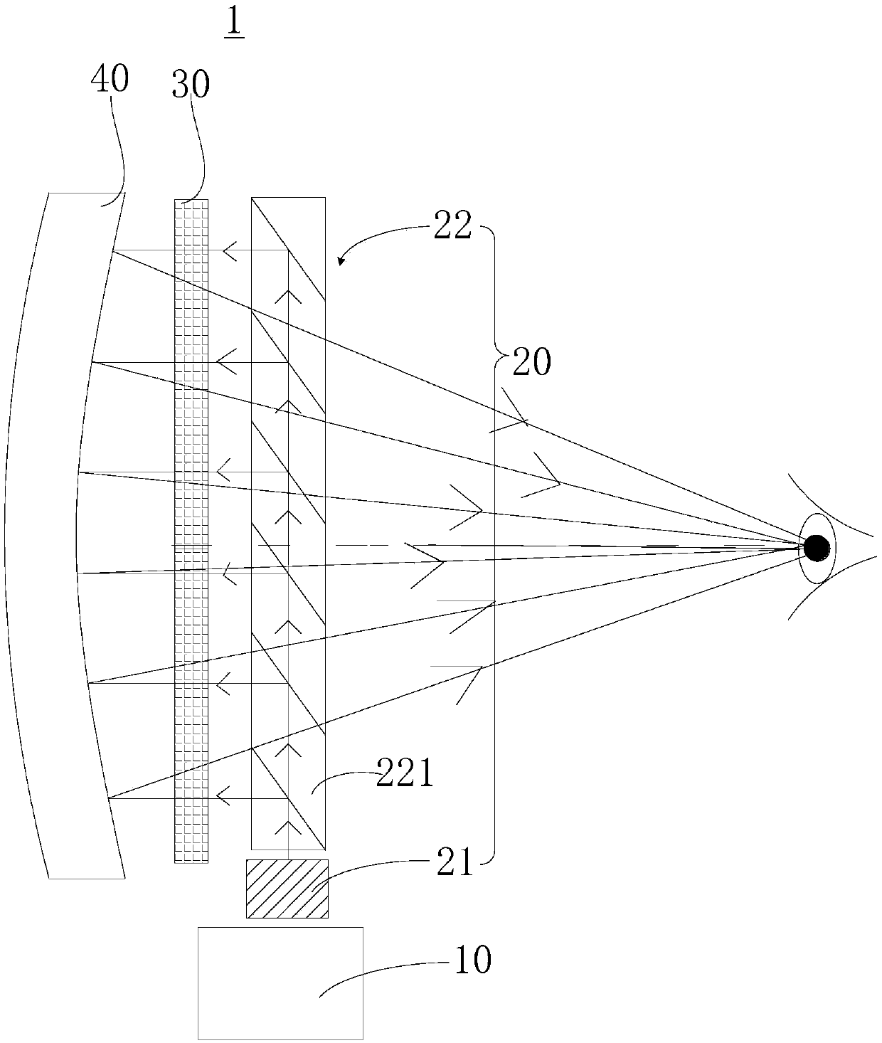 Virtual reality display optical system and virtual reality glasses