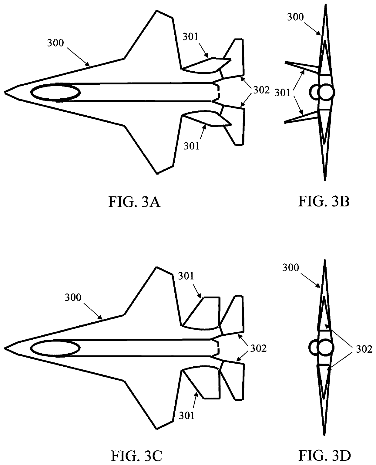 Retractable aircraft control surface