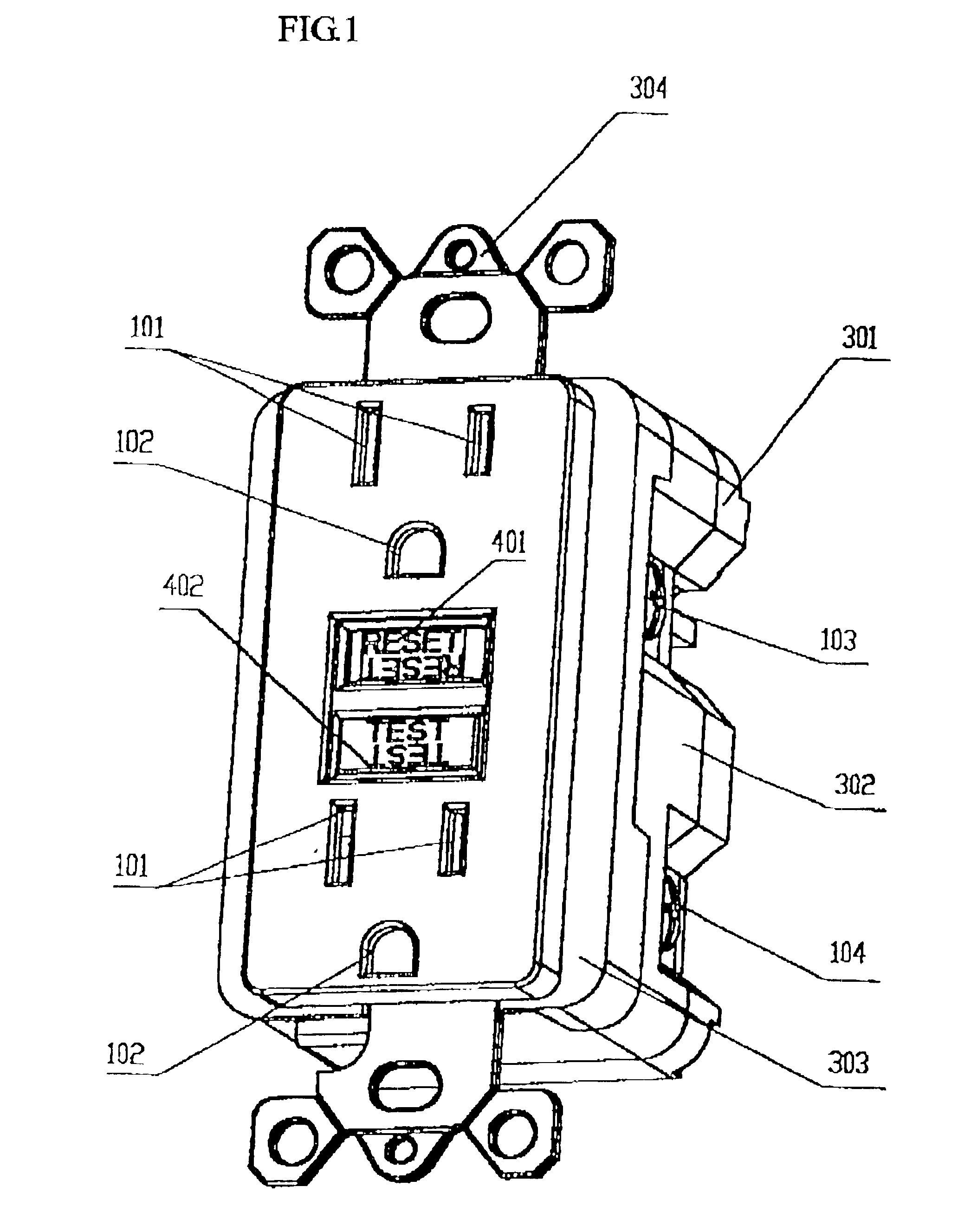 Reverse wiring protection device for ground fault circuit interrupter