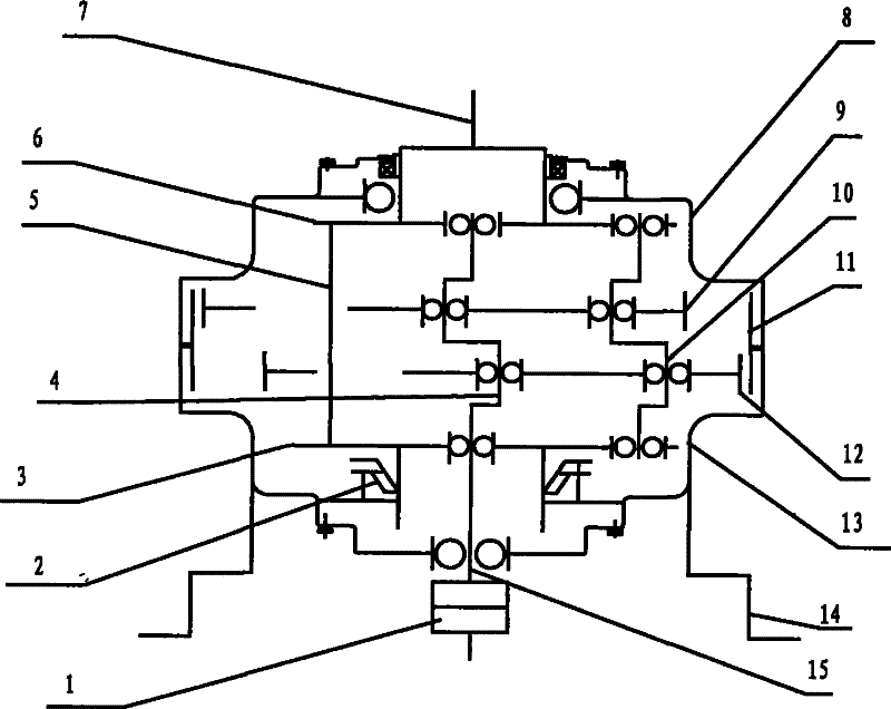 Vertical-shaft wind power generation gearbox