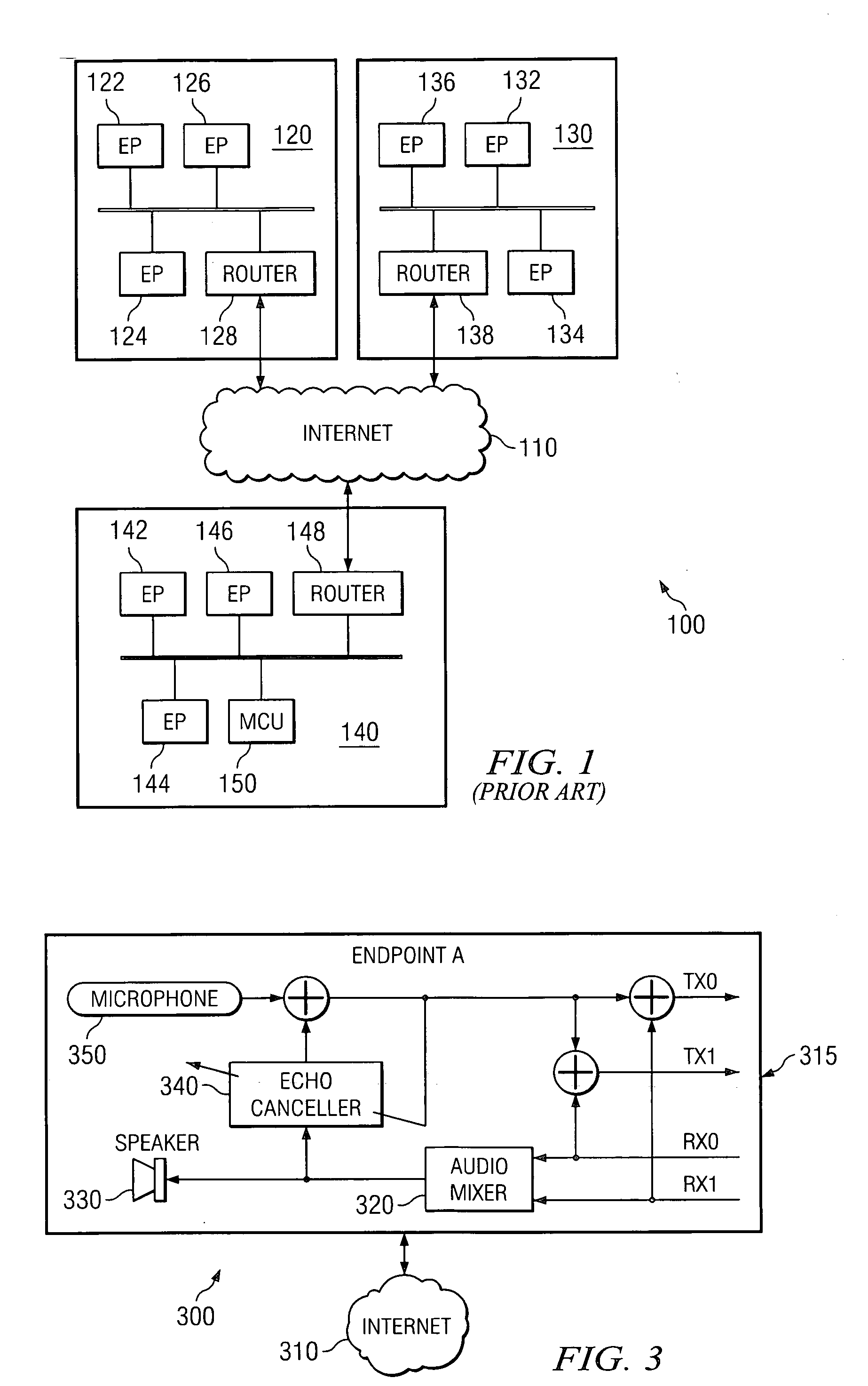 System and method for an endpoint participating in and managing multipoint audio conferencing in a packet network