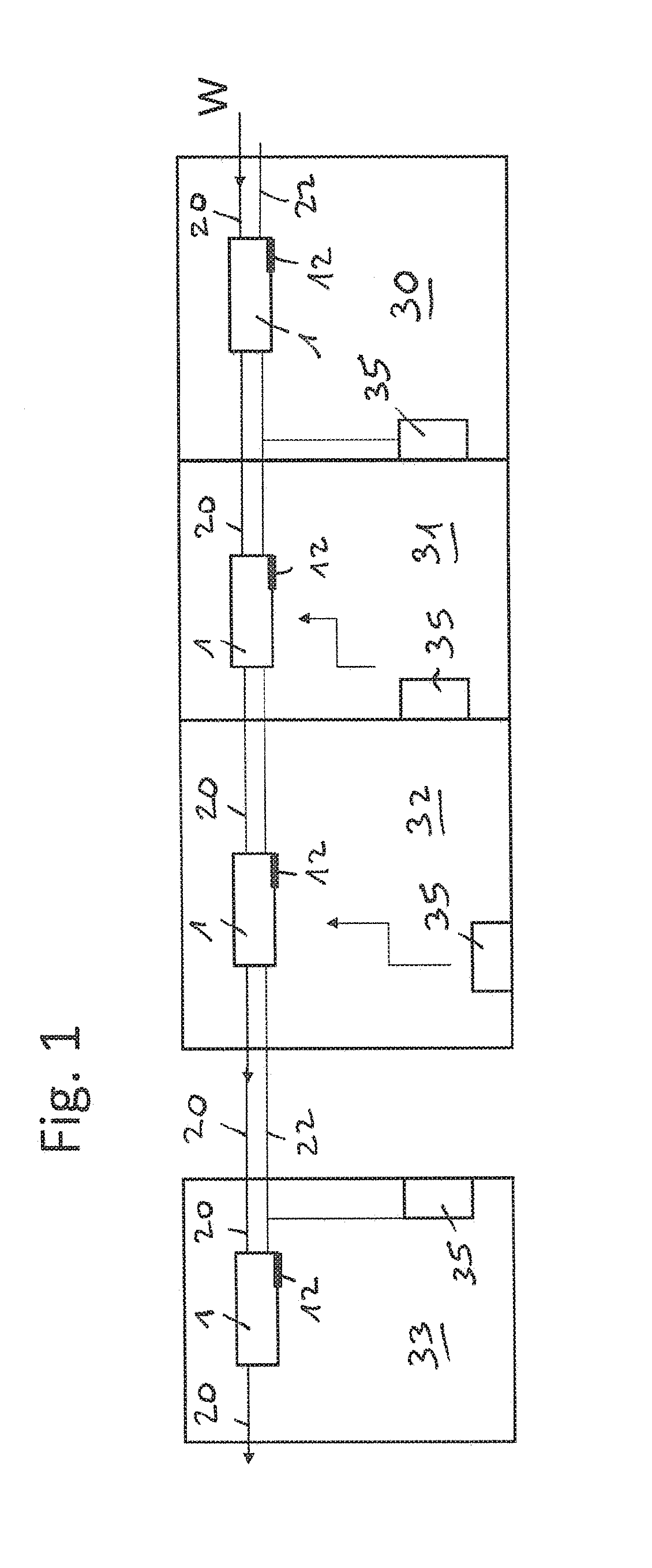 Device for producing water droplets for air humidification and a humidification system with such devices