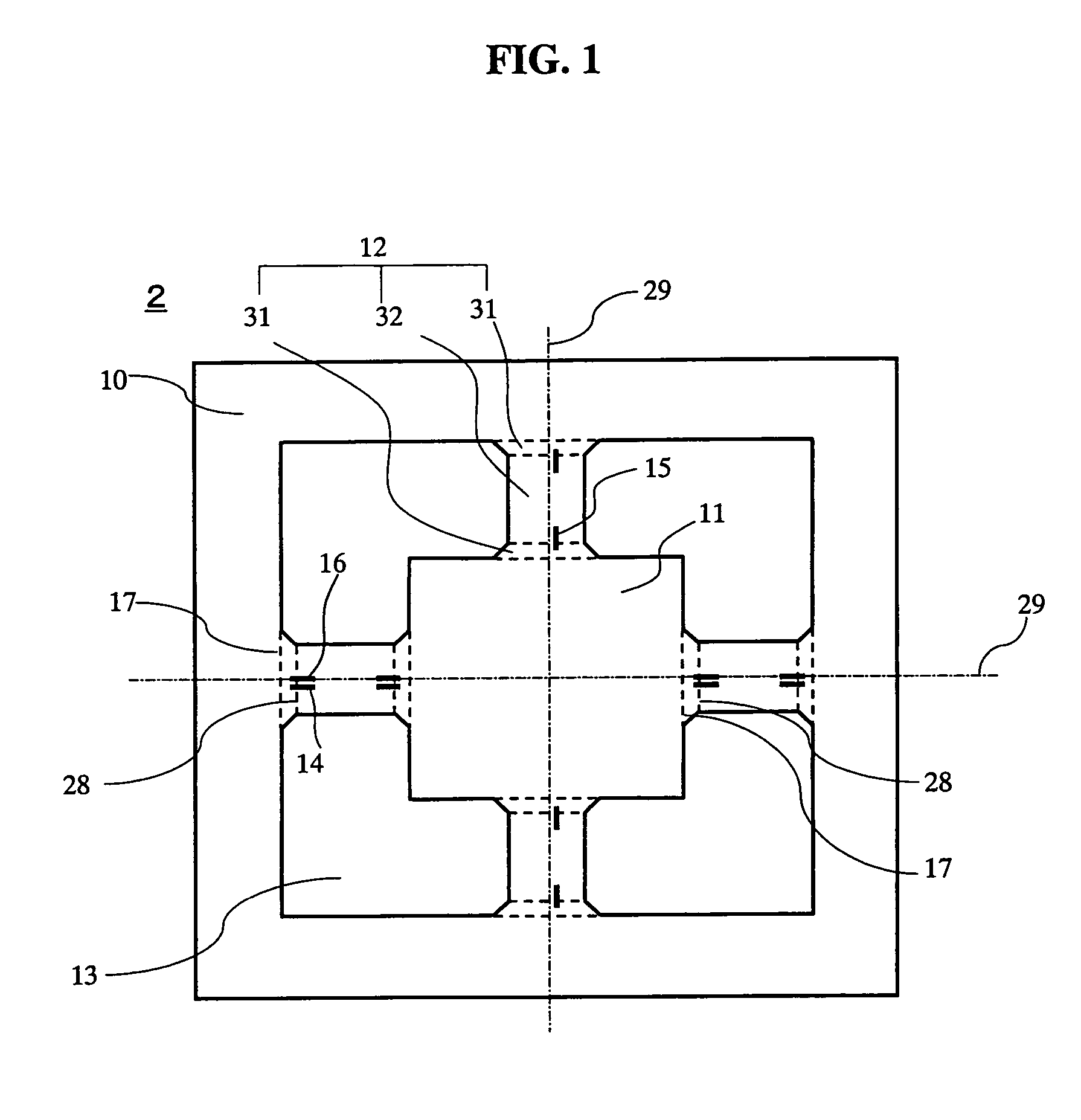Semiconductor-type three-axis acceleration sensor