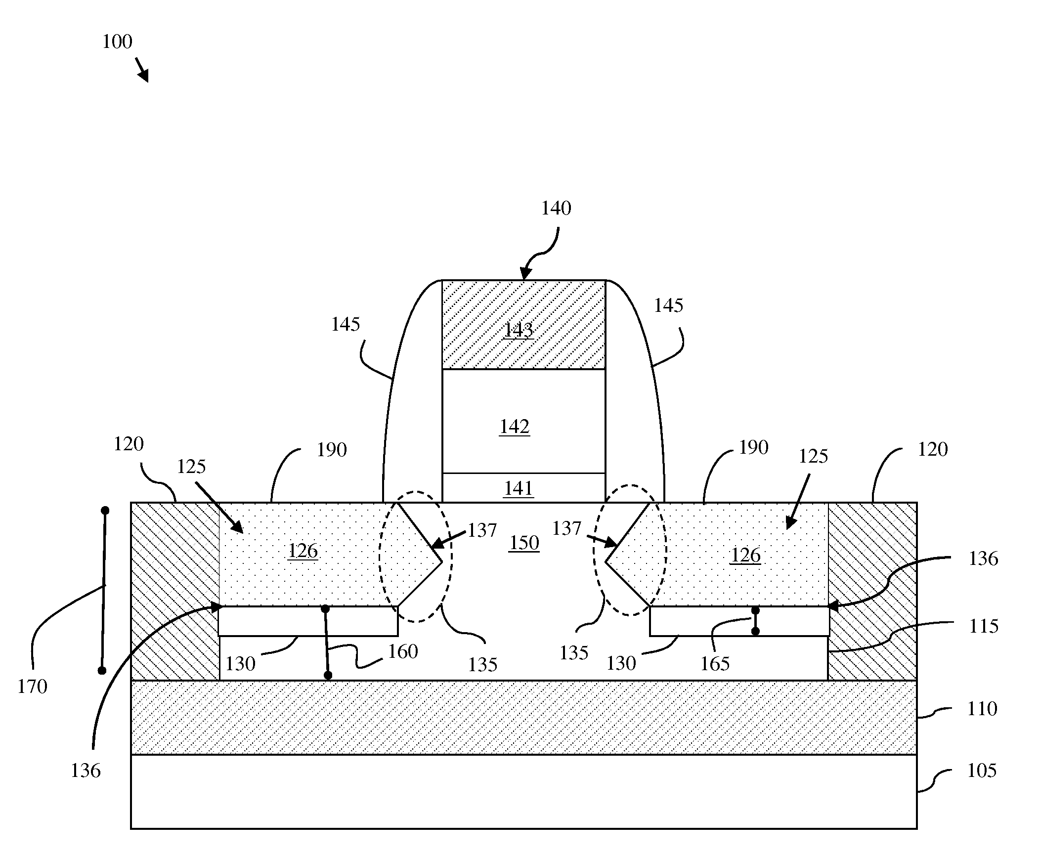 Method of forming a planar field effect transistor with embedded and faceted source/drain stressors on a silicon-on-insulator (SOI) wafer, a planar field effect transistor structure and a design structure for the planar field effect transistor
