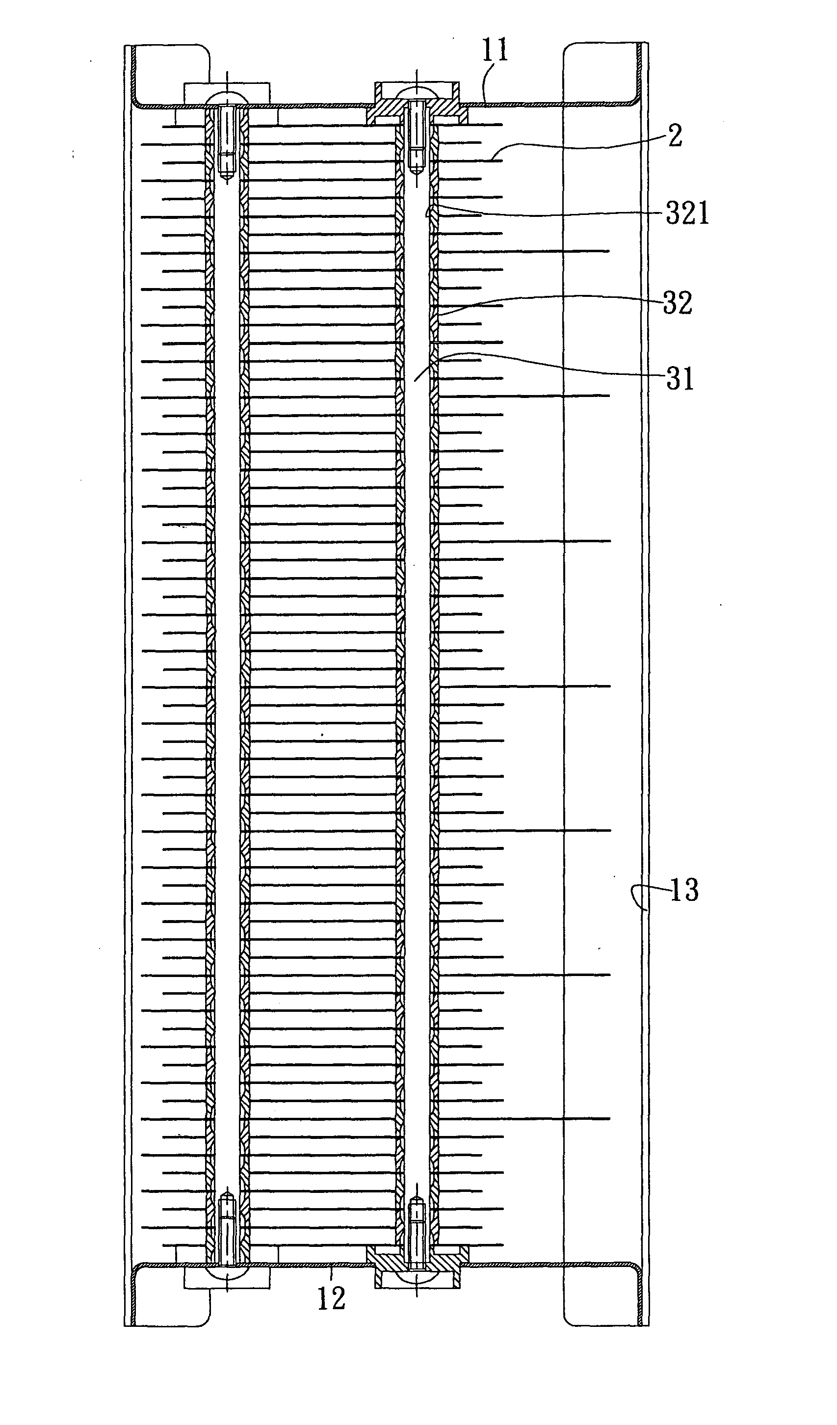 Frame structure of an electrostatic precipitator