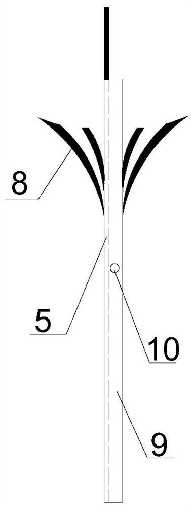 A segmented coupling device and method suitable for acoustic testing of up-dip boreholes