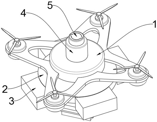 Unmanned aerial vehicle topographic surveying and mapping device with self-stabilizing holder