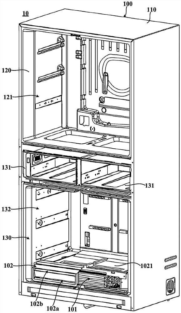 Refrigerator capable of preventing refrigerating compartment air channel from moving downwards