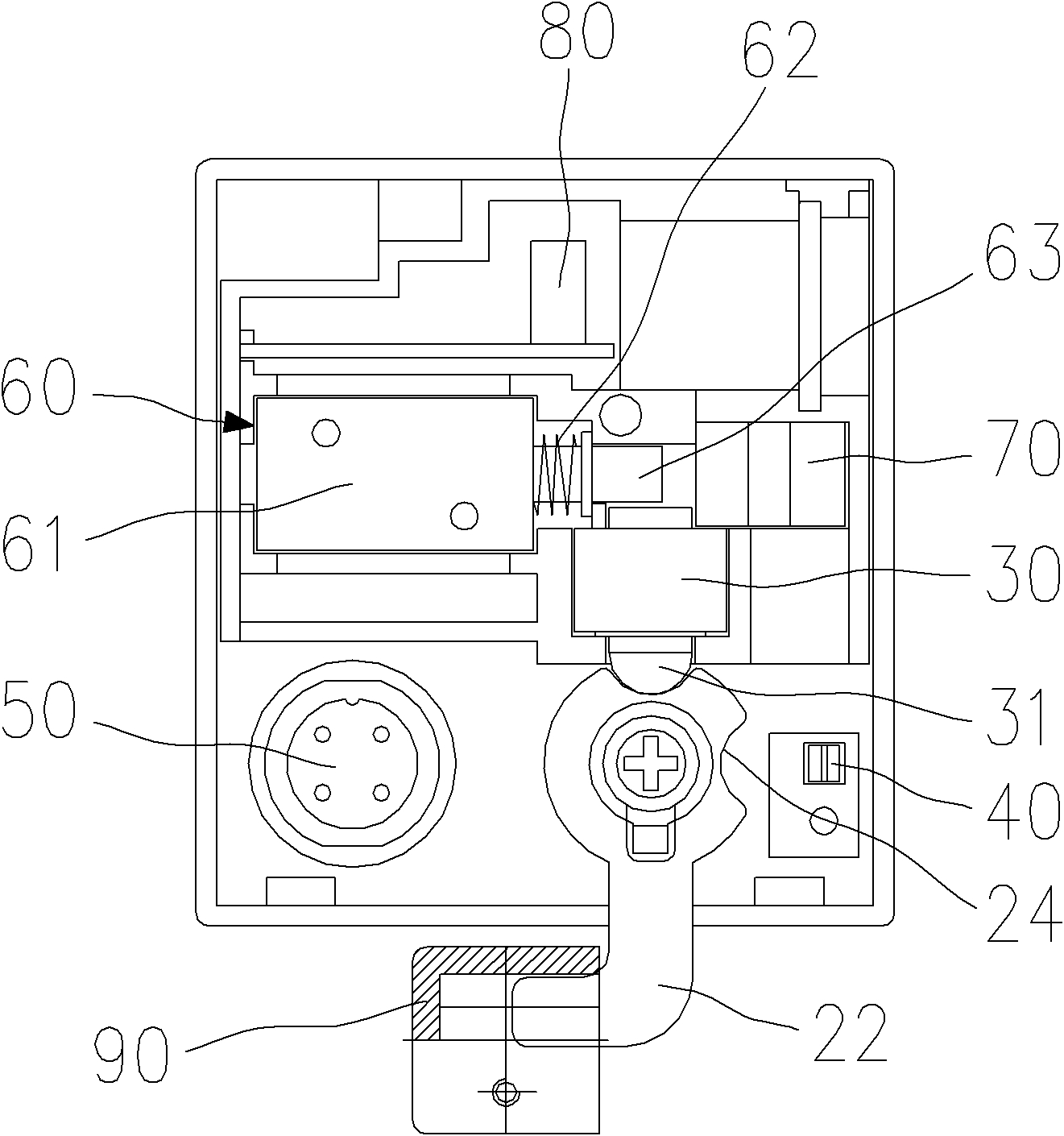 Safety lock with rotary bolt