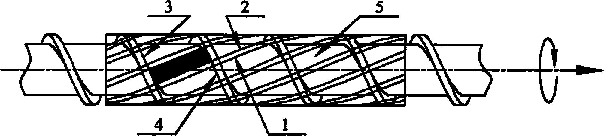 Single screw extruder on basis of double screw edge push conveying