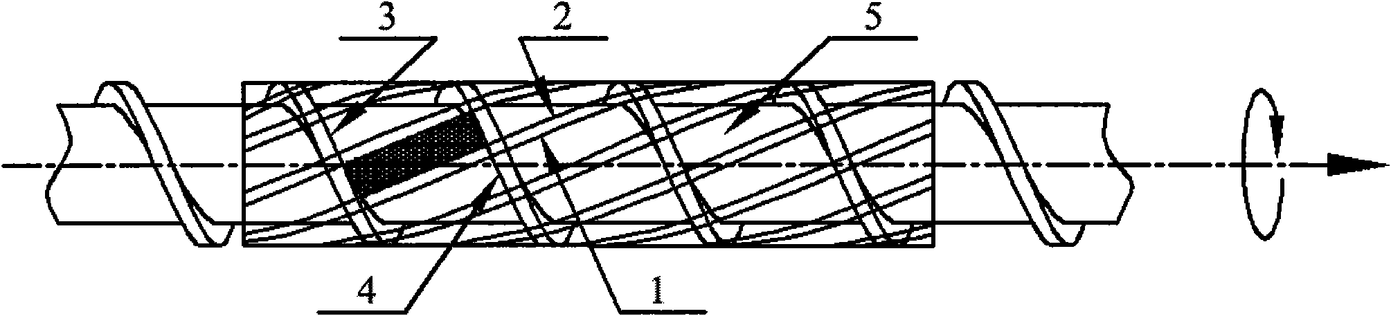 Single screw extruder on basis of double screw edge push conveying