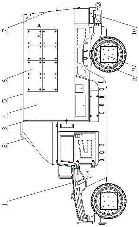 Radar-stealth bullet-proof lightened wheel type shelter car