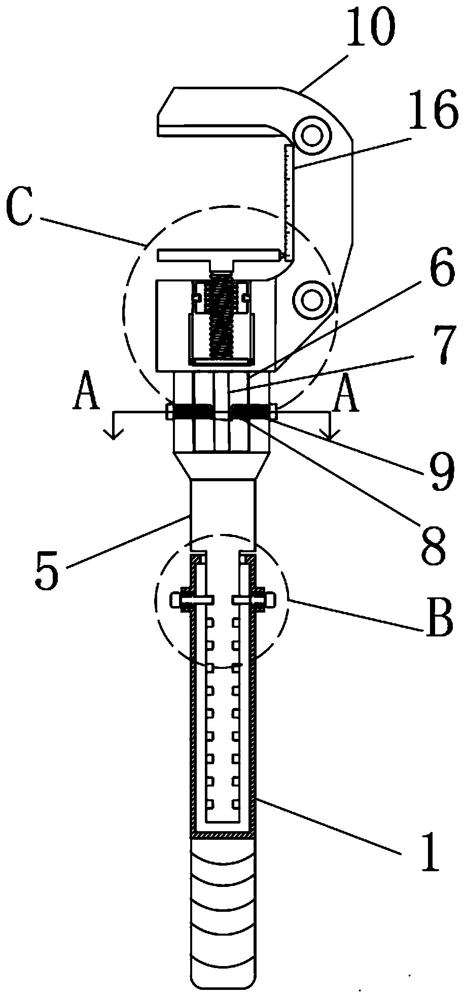 Tool disassembling device for shear folding volume numerical control machine tool