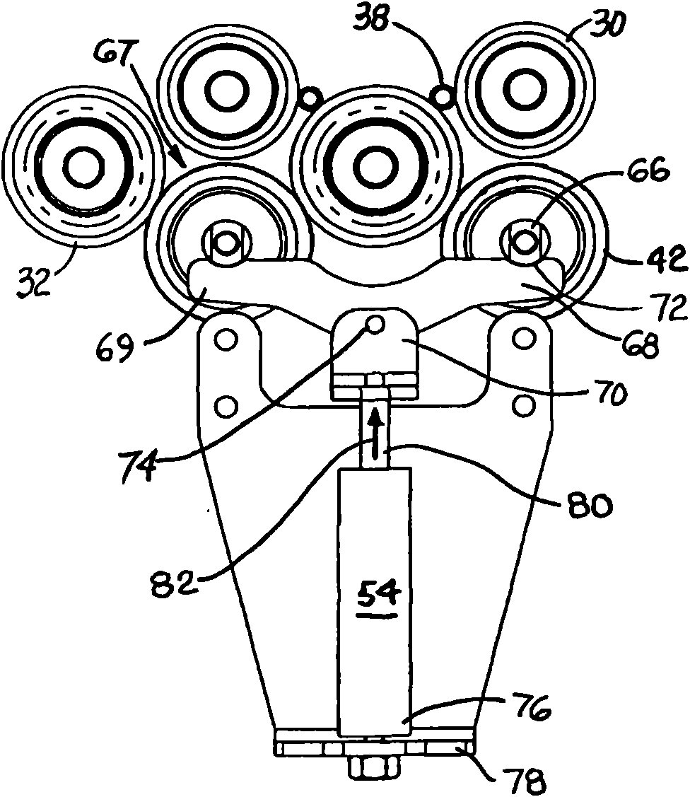 Peeler with self-adjusting rollers