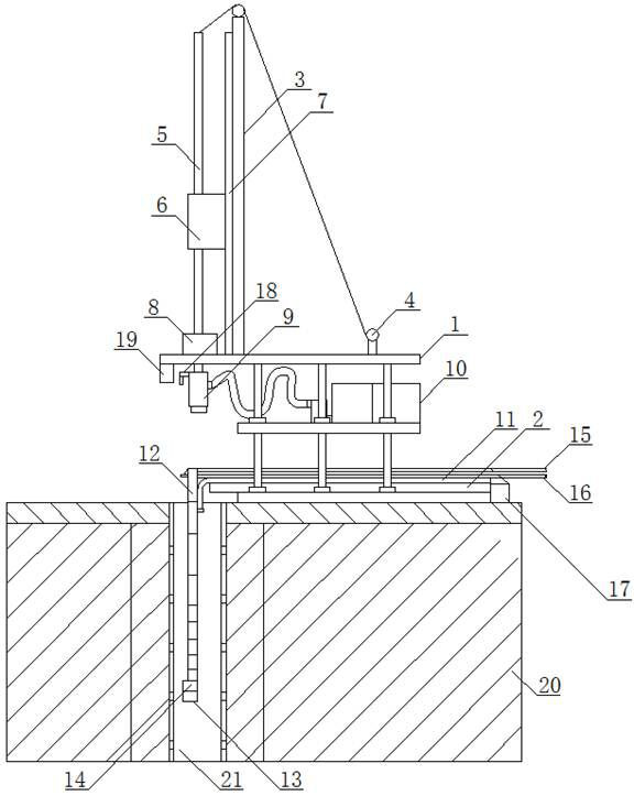 A chemical injection process and device for in-situ repair of organic pollution