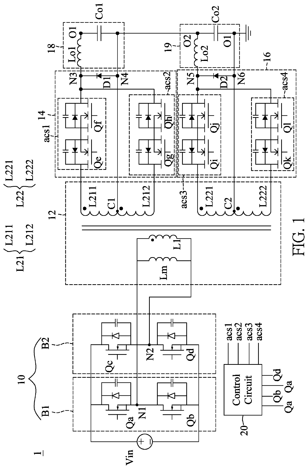 Full bridge converter having wide output voltage range