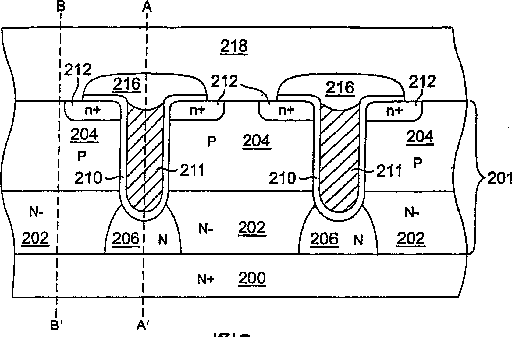 Trench MOSFET device with improved on-resistance