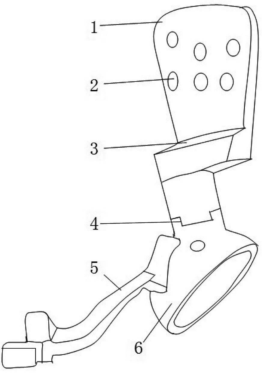 Ilium fixing piece with self-locking nail hole and supporting platform and for semi-pelvic prosthesis