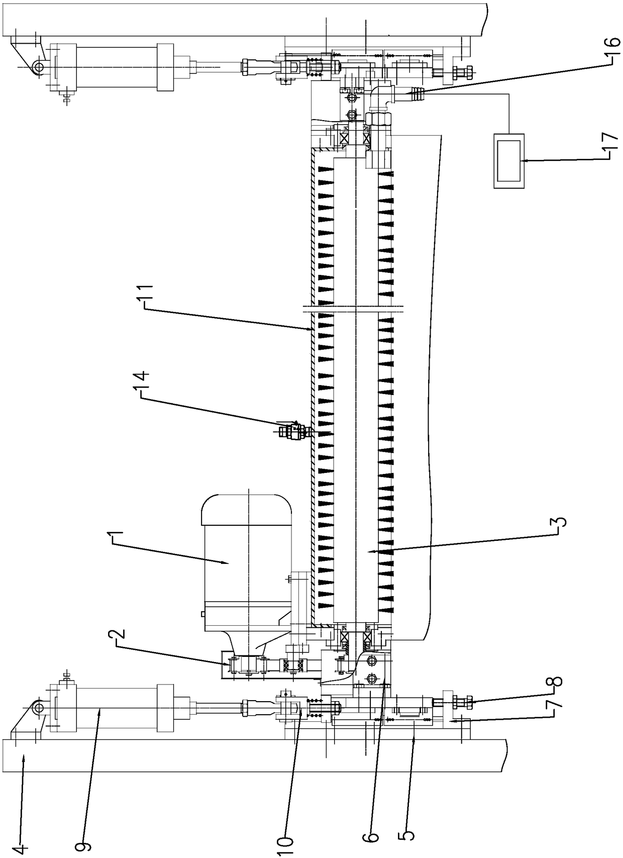 Closed roller cleaning device on satellite printing machine