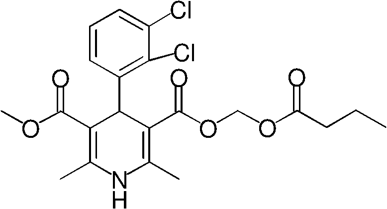 Preparation method of 4-(2,3-dichlorophenyl)-2,6-dimethyl-1,4-dihydro-5-methoxy-carbonyl-3-pyridinecarboxylic acid