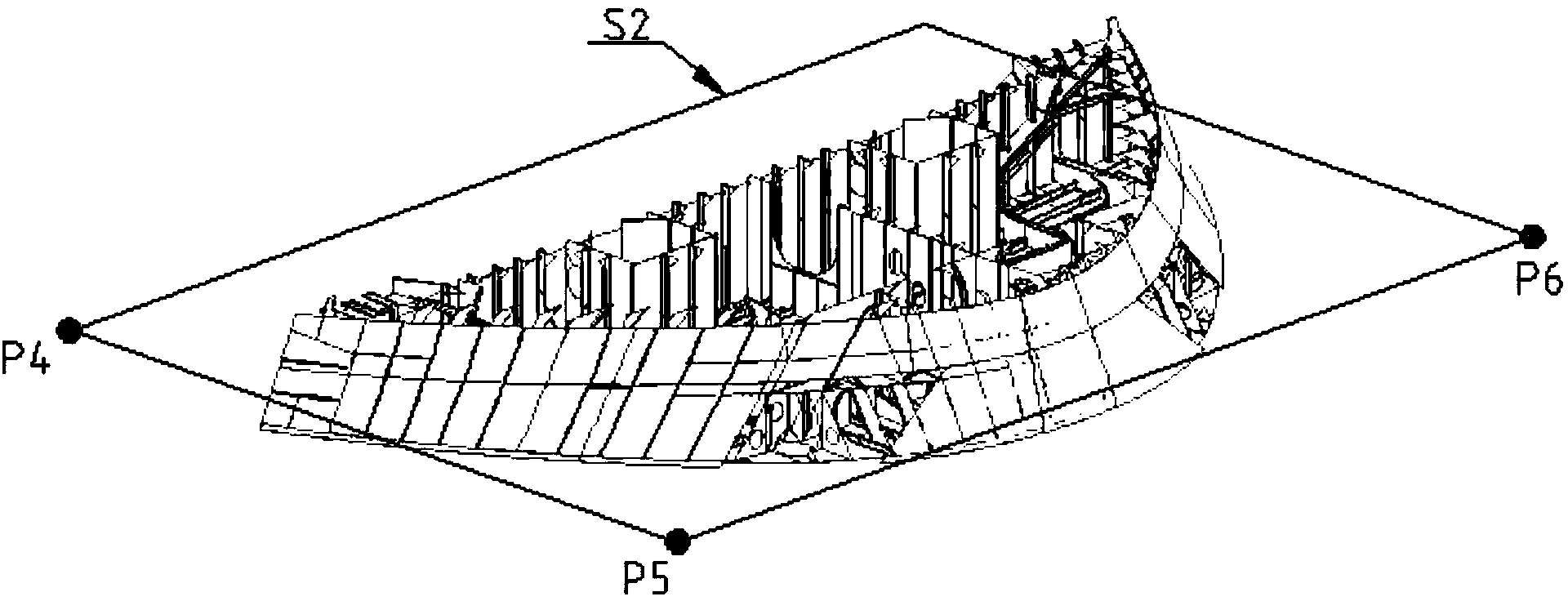 Preassembling method for anchor mouth of bulk frighter in segmentation stage