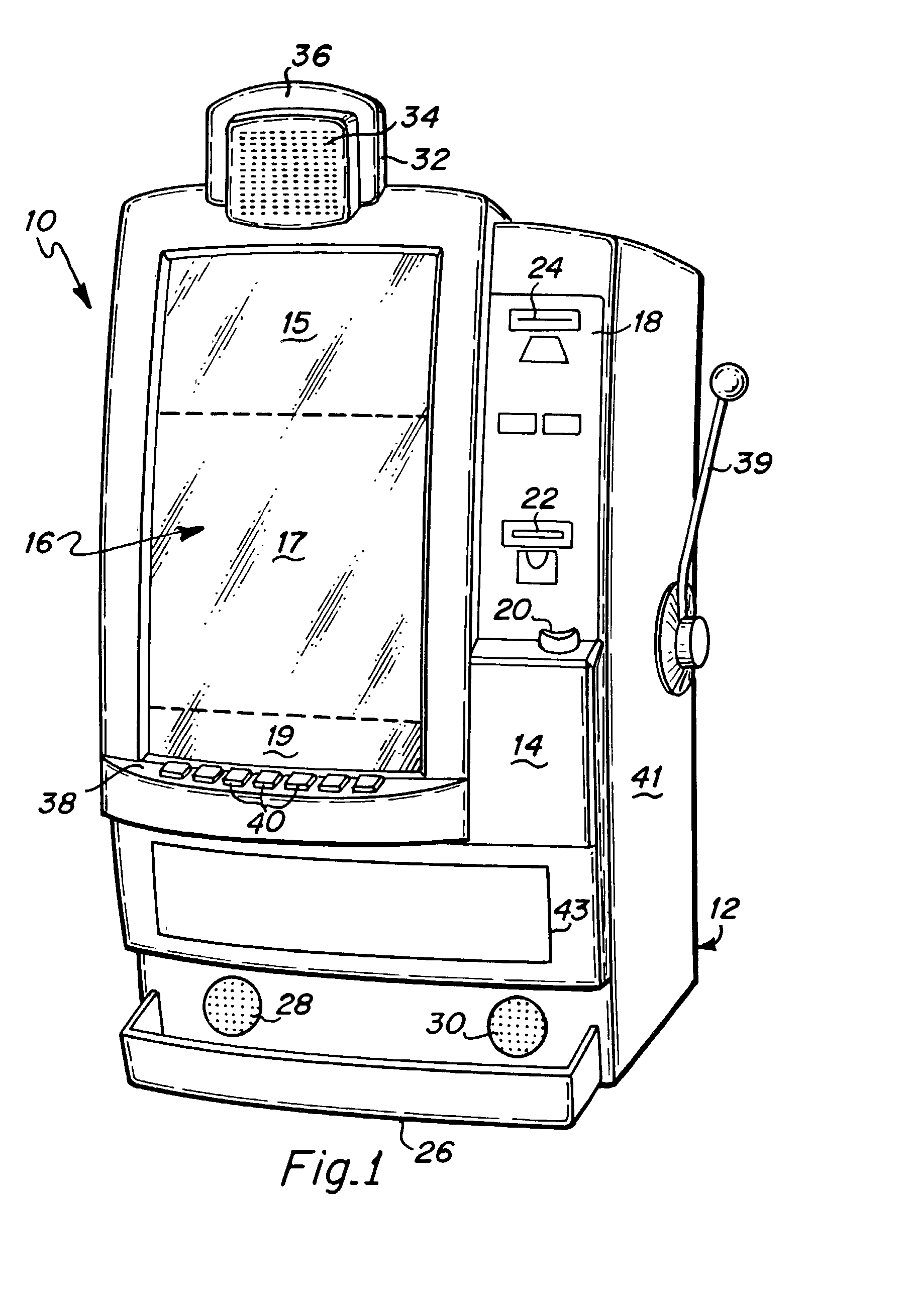 Gaming apparatus with portrait-mode display