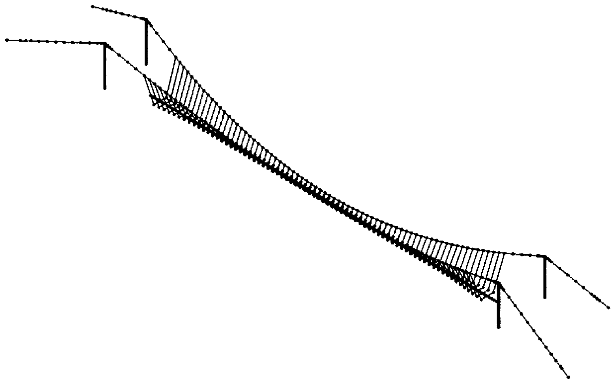 Side span shape finding method adopting resultant force control in horizontal plane