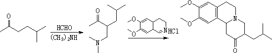 Synthetic method for tetrabenazine and intermediate of tetrabenazine