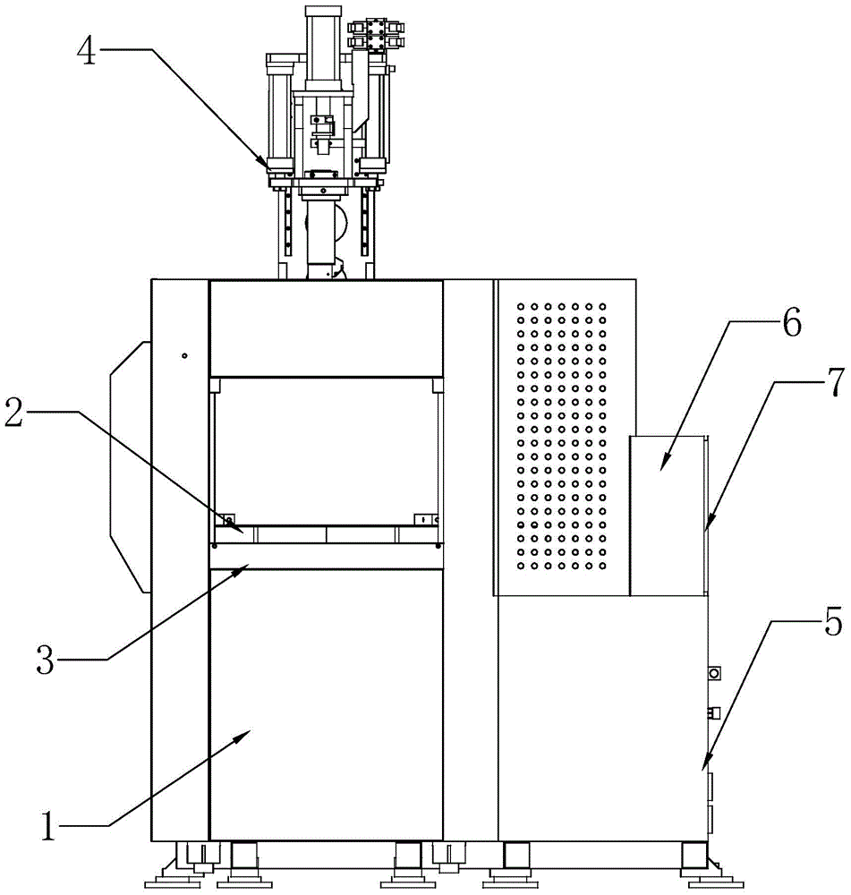 Main unit of two-color liquid silicone injection molding machine