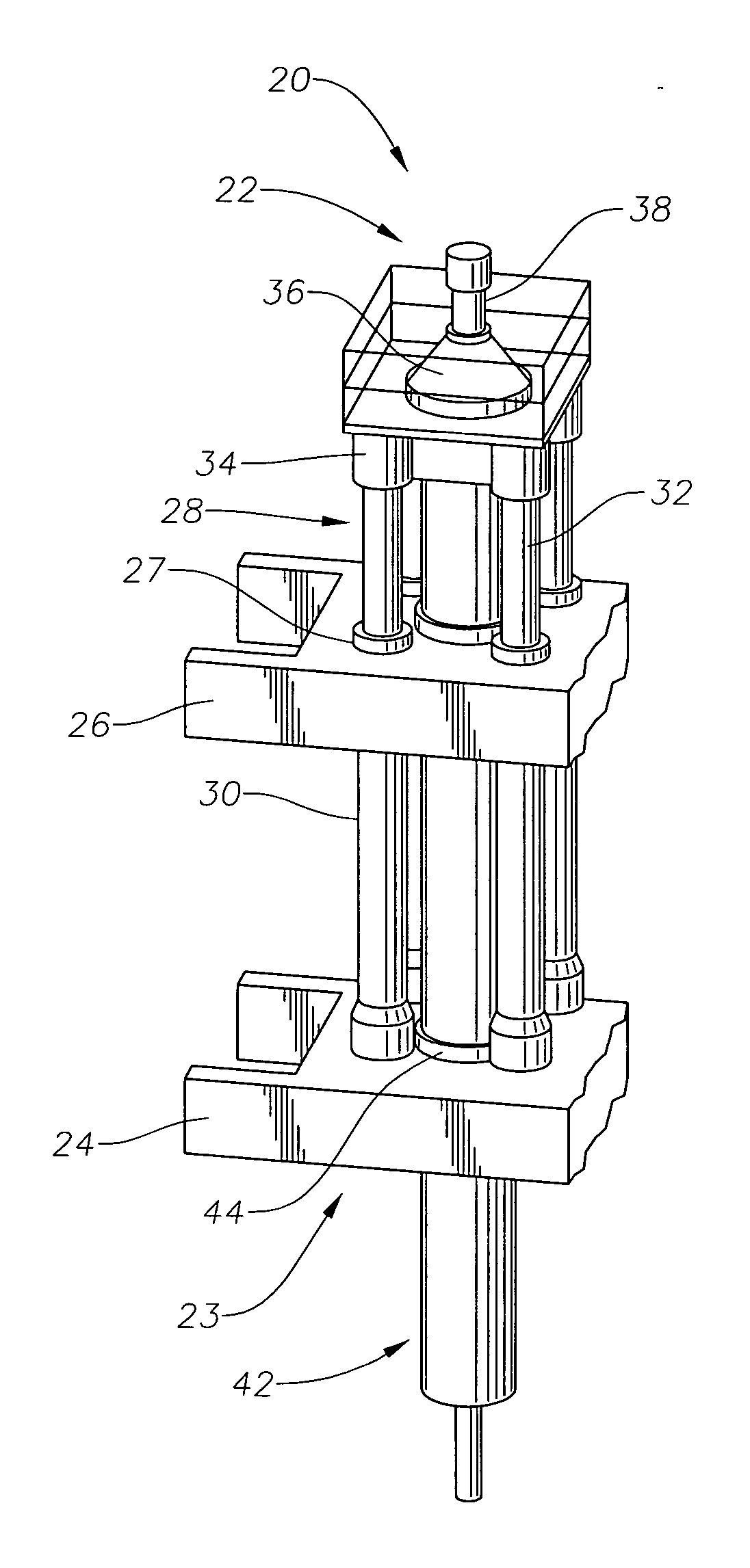 Hydro-pneumatic tensioner with stiffness altering secondary accumulator