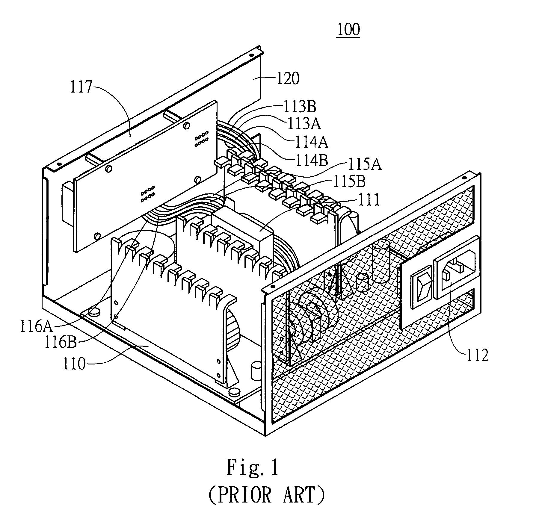 Power supply apparatus having DC-DC converter module mounted on individual printed circuit board