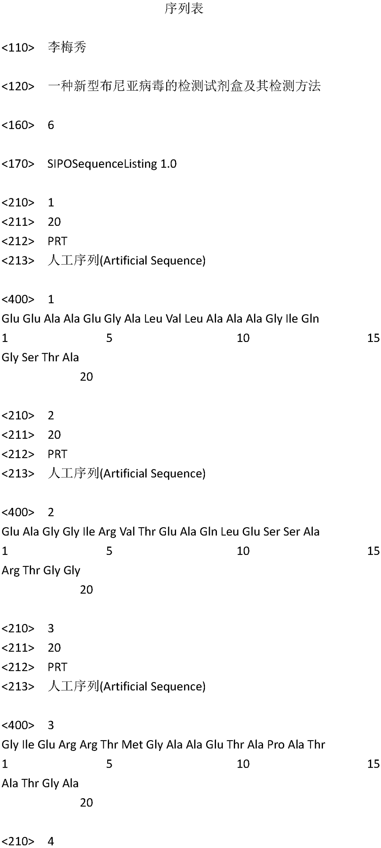 Novel Bunia virus detection kit and detection method thereof