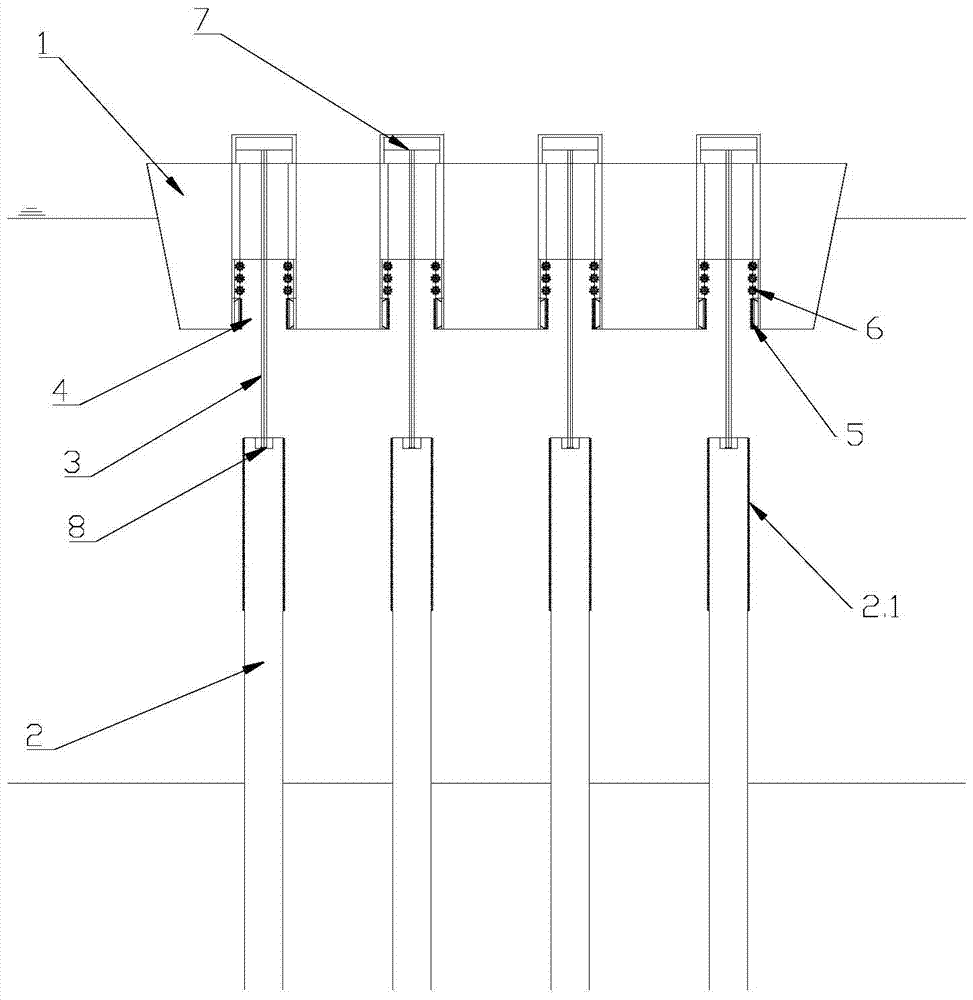 Application method of pile-cable combination platform to adapt to tidal range changes