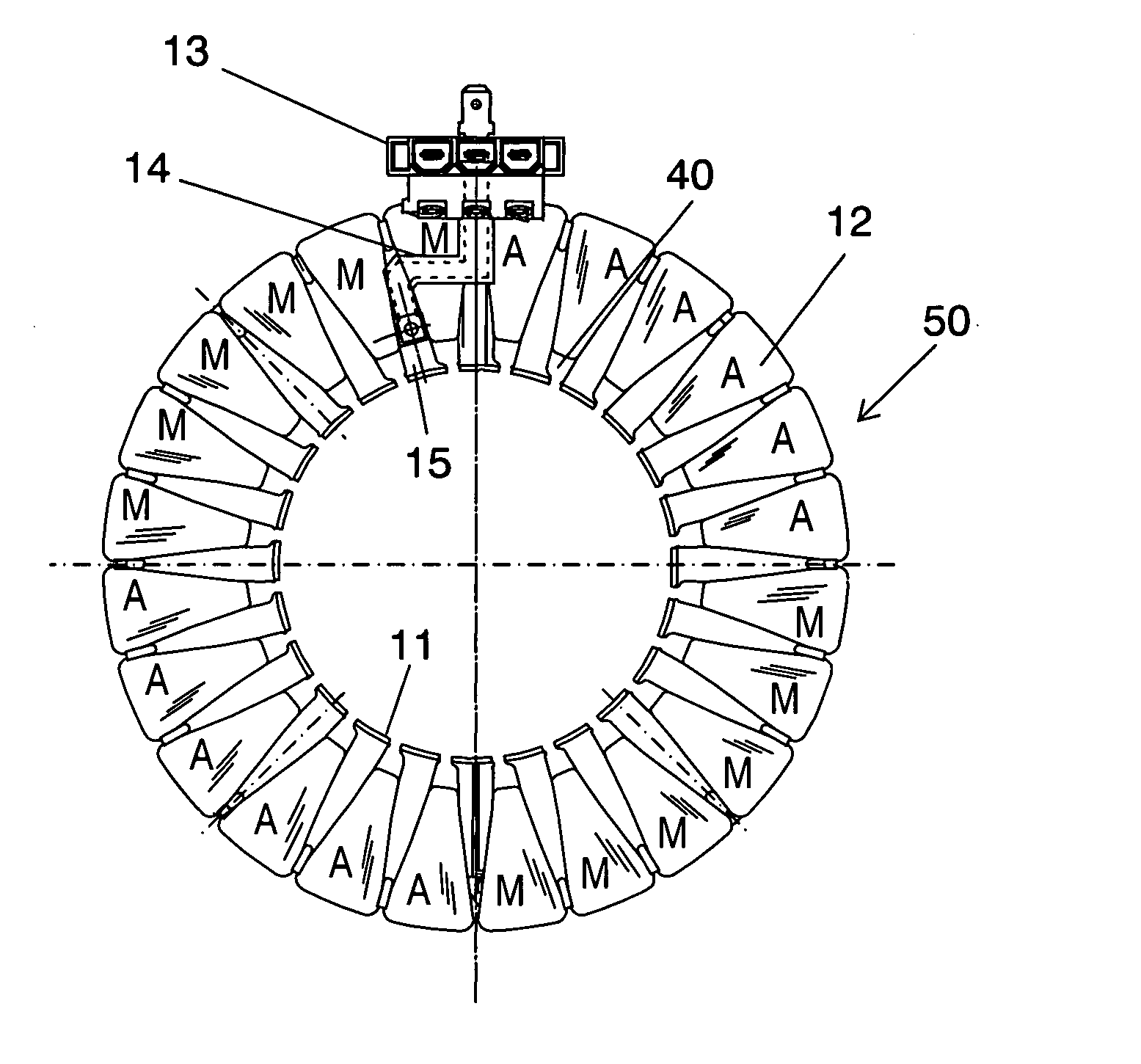 Motor having a highly reliable grounding construction and electric device having this motor mounted thereon