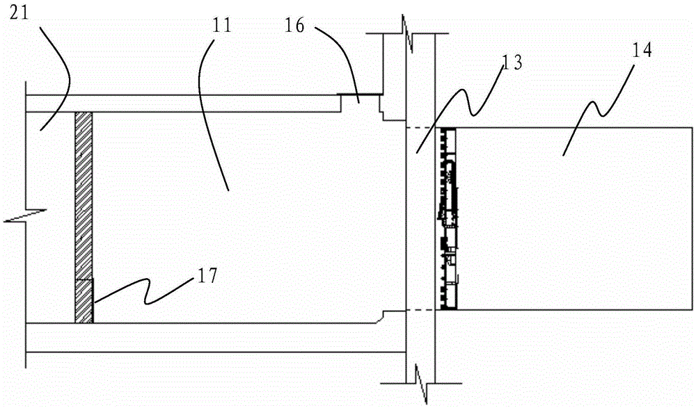 Concrete box shield tunneling and receiving construction method