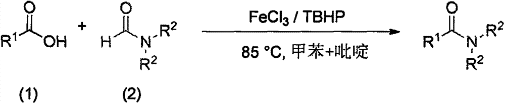 FeCl3 catalyzed amide compound synthesis method