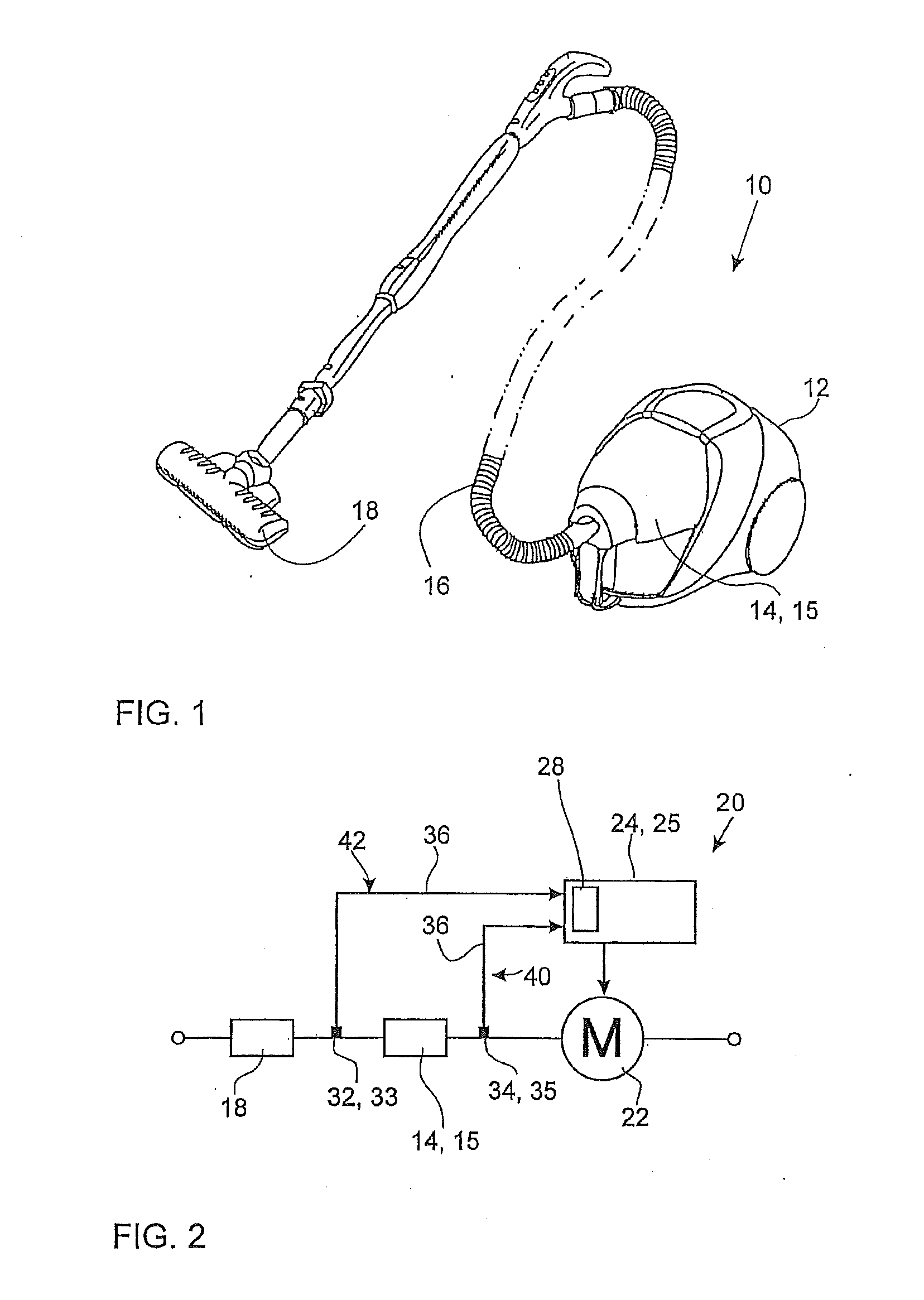 Air volume flow and pushing force control device