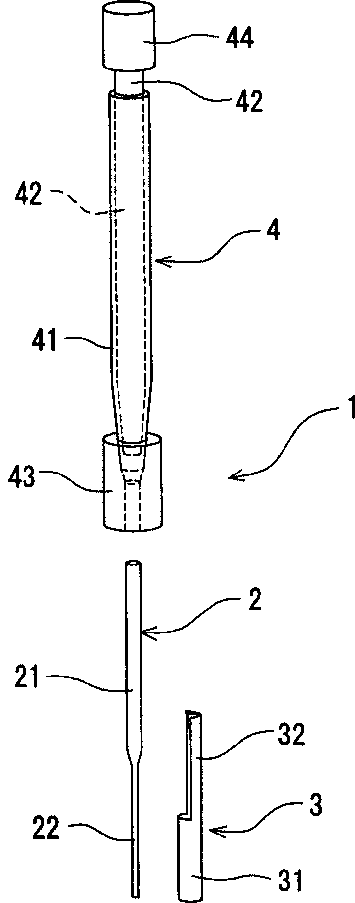Implement and method for freezing and storing egg