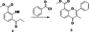 Preparation method of 3-methyl flavone-8-carboxylic acid