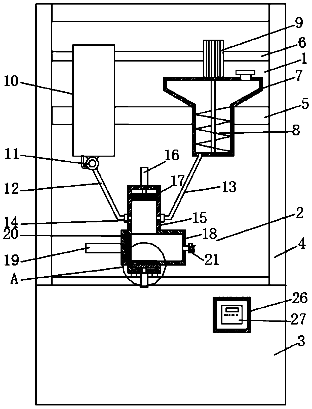 Metering system of static mixer