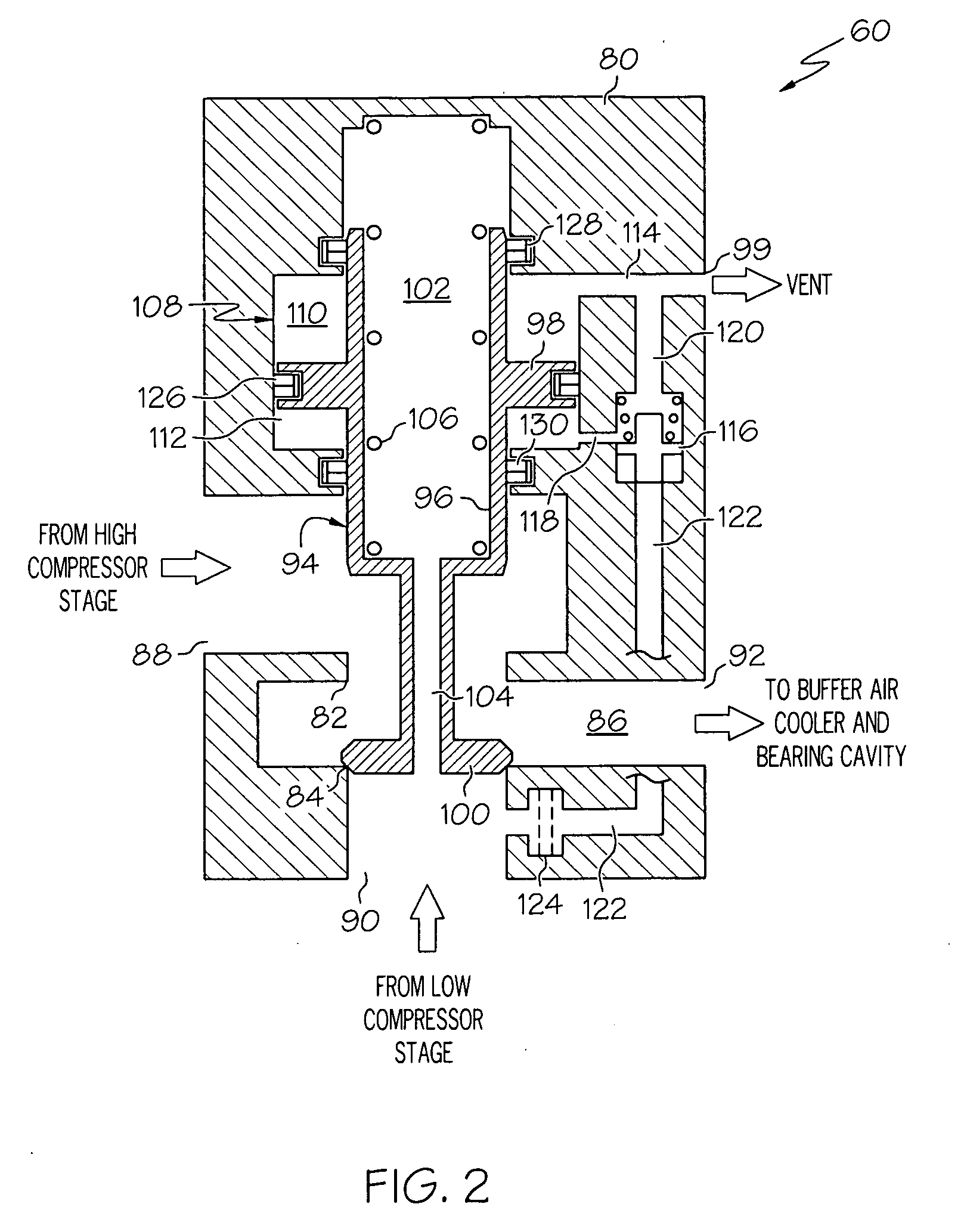 Pressure balanced valve assembly and aircraft buffer cooler system employing the same
