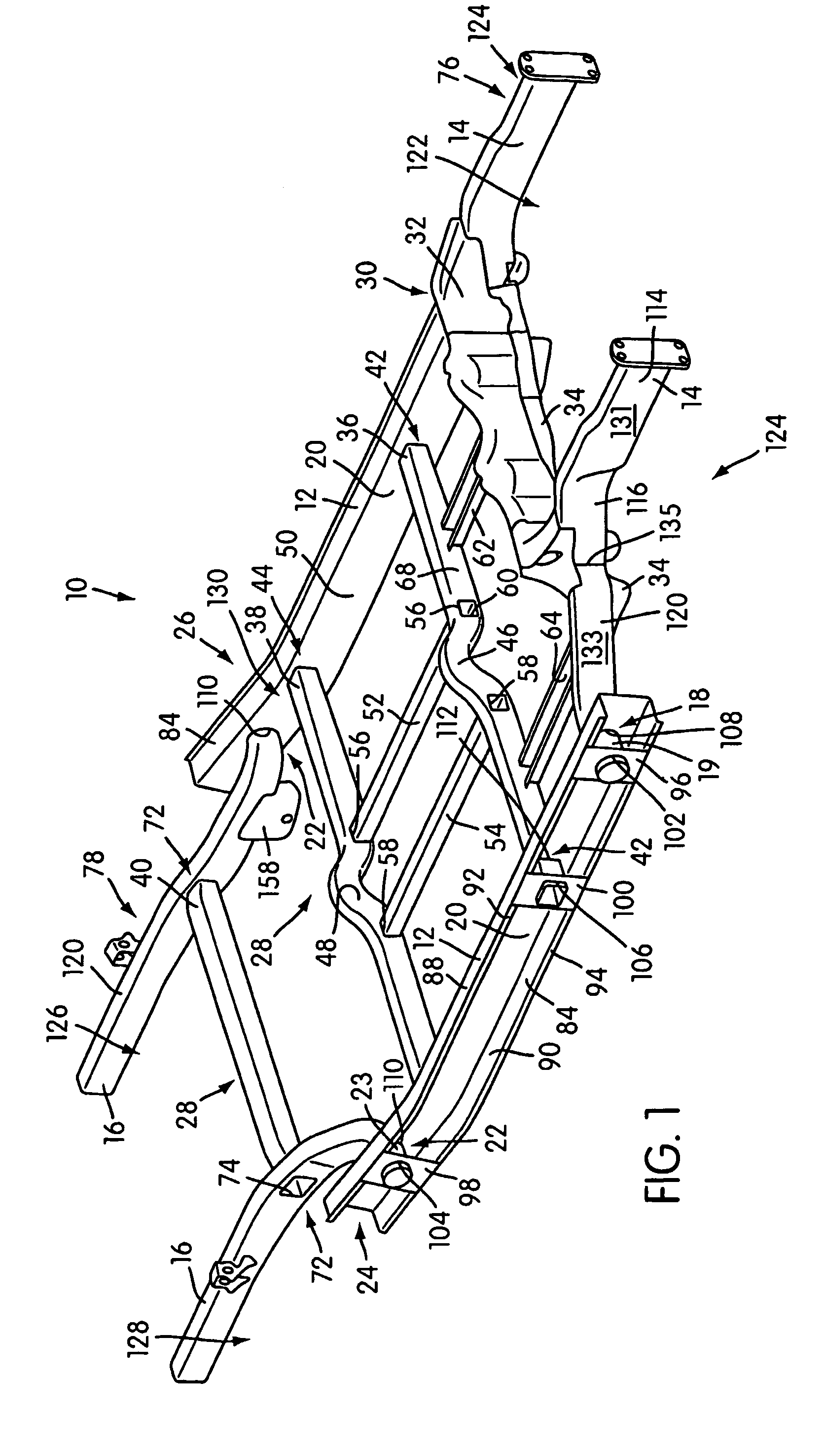Modular underbody for a motor vehicle